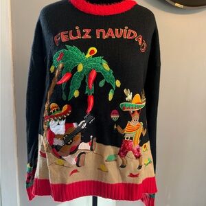 Holiday Time Festive Felix Navidad Santa on Beach